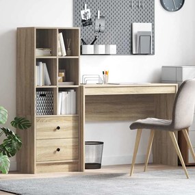 vidaXL Mesa com Armazenamento 2 pcs Carvalho Sonoma 100 x 40 x 76 cm