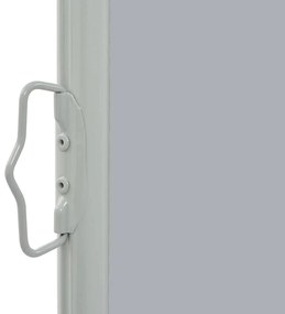 Toldo lateral retrátil para pátio 60x300 cm cinzento