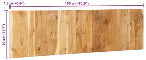 Cabeceira 180 cm Madeira maciça de Acácia