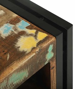 Apoio para Vinho 34.5x35x39 cm Madeira Recuperada Sólida