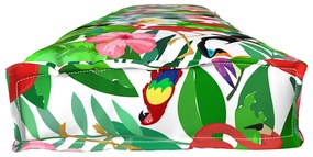 Almofadas de Paletes para Banco 2 pcs Selva Tropical 200x40x8 cm Tecid