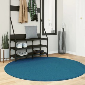 Tapete de pelo curto OVIEDO Ø 160 cm turquesa