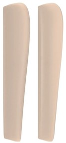 Cabeceira cama c/ abas couro artif. 93x23x118/128 cm cappuccino