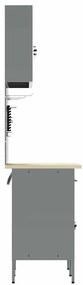 Conjunto de Armário e Painel de Ferramentas vidaXL 5 Peças Preto MDF e