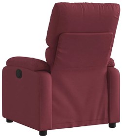 Poltrona reclinável tecido vermelho tinto