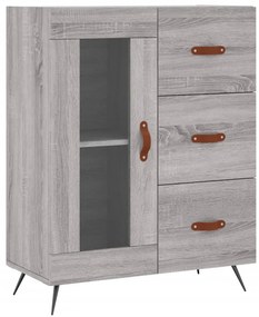 Armário alto 69,5x34x180 cm derivados de madeira sonoma cinza