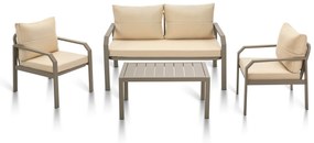 Conjunto de Lounge de Jardim Arya – Sofá de 2 Lugares, 2 Poltronas Ind