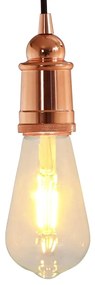 vidaXL Casquilhos de lâmpadas 2 pcs rosa dourado E27