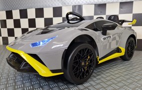 Carro eletrico bateria crianças 12V Lamborghini Huracan STO drift Cinzento