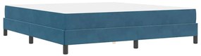 Cama box spring com colchão Azul Escuro 180 x 200 cm Veludo
