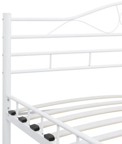 Estrutura de cama 160x200 cm metal branco