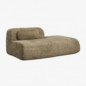 Módulo Divã Direito Para Sofá Modular Em Chenille Embalado A Vácuo Merida Chenille Grossa Verde Sálvia - Sklum
