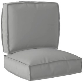 vidaXL Conjunto de Almofadas para Palete 2 pcs Cinzeto Tecido Oxford