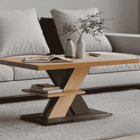 Mesa de centro Detroit 90x60x45cm madeira/cinza