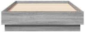 Estrutura cama 75x190 cm derivados de madeira cinzento sonoma