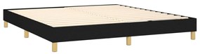 Estrutura de cama sem colchão 160x200 cm tecido preto