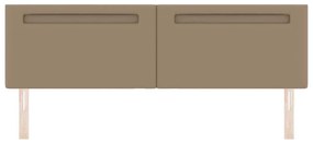 Cabeceira vidaXL Design Simples Cappuccino 180 cm em Couro Sintético