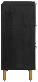 Aparadores 2 pcs 60x33x75 cm derivados de madeira preto