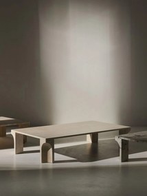 Mesa de centro em travertino Doric, L 140 cm