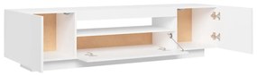 Móvel de TV Giancarlo com Luzes LED de 160cm - Branco - Design Moderno