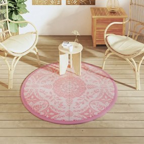 Tapete de exterior Ø120 cm ARAKIL PP Rosa