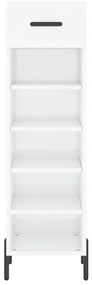 Sapateira 30x35x105 cm derivados de madeira branco brilhante