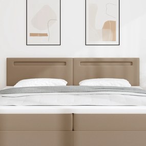 Cabeceira vidaXL Design Simples Cappuccino 200 cm em Couro Sintético