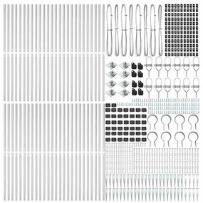 Postes de Cerca com Ponta - 52 peças Ø32mm, 170cm, em Aço Galvanizado.
