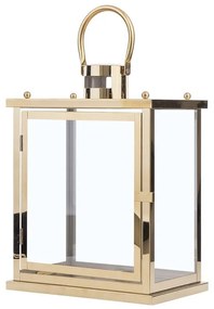 Lanterna de metal dourado 34 cm TENERIFE Beliani