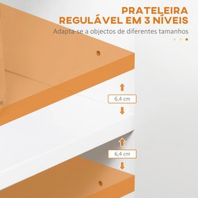 HOMCOM Aparador de Cozinha Aparador Branco com 2 Portas Gaveta e 3 Pra