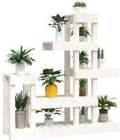 Suporte para plantas 92x25x97 cm pinho maciço branco