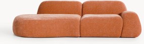 Chaise longue modular em teddy Wolke (3 lugares)