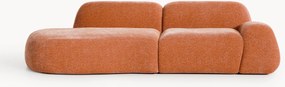 Módulo com chaise longue em teddy Wolke (3 lugares)