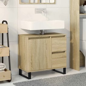 vidaXL Armário WC 65x33x60 cm derivados de madeira carvalho sonoma