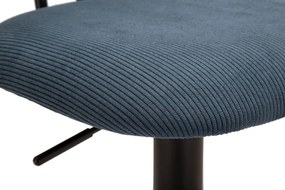 CONJUNTO 2 BANCOS DE BAR COM ELEVAÇÃO AZUL 41X47,5X85-106,5CM (ASSENTO 61-83)