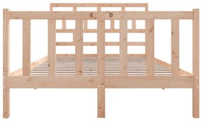 Estrutura de cama 140x190 cm pinho maciço