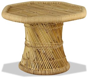 Mesa de centro em bambu octogonal 60x60x45 cm