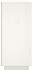 Aparador 120x35x80 cm madeira de pinho maciça branco