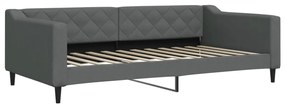 Sofá-cama com gavetão 100x200 cm tecido cinzento-escuro