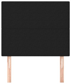 Cabeceira de cama 2 pcs tecido 100x5x78/88 cm preto