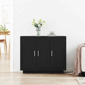 Sideboard vidaXL Preto Carvalho 92x35x75 cm Madeira de engenharia