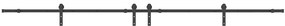 Kit de ferragens para porta deslizante 366 cm aço preto
