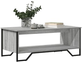 Mesa de centro 100x51x40cm derivados de madeira cinzento sonoma