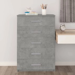 vidaXL Móvel de gavetas 71x35x108 aglomerado cm cinzento-cimento