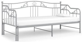 Estrutura sofá-cama de puxar 90x200 cm metal cinzento
