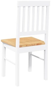 Cadeiras de jantar 2 pcs madeira de seringueira maciça branco