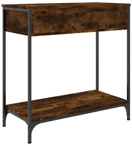 Mesa consola 75x34,5x75 cm derivados de madeira carvalho fumado