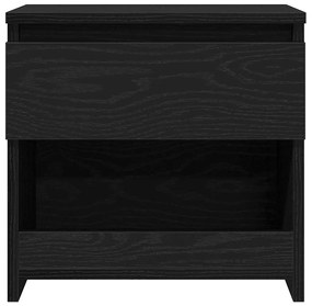 Cabeceira de Cama vidaXL Preta em Carvalho 40x30x39 cm Madeira Engenhe