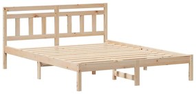 Estrutura da Cama com cabeceira Castanho 160 cm x 200 cm