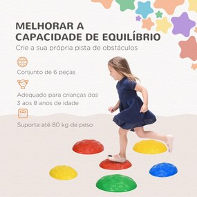 ZONEKIZ Pedras de Equilíbrio para Crianças de 3 a 8 Anos Conjunto de 6